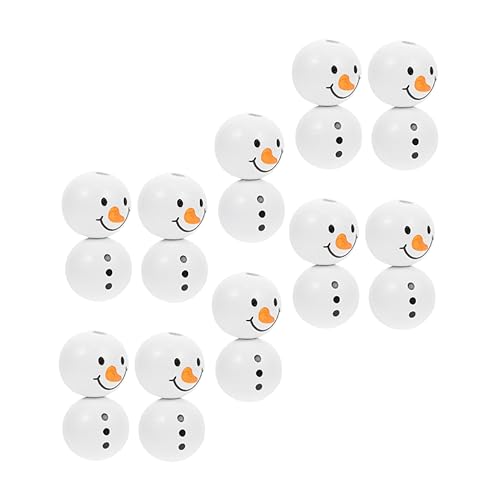 Homoyoyo 20 Stück Teiliges Schneemann Holzperlen Diy Weihnachtsdeko mit Natürliche Holzkugeln für Schmuckherstellung Armband Halskette und Bastelprojekte Glatte Oberfläche Homoyoyo 20 Stück Teiliges Schneemann Holzperlen Diy Weihnachtsdeko mit Natürliche Holzkugeln für Schmuckherstellung Armband Halskette und Bastelprojekte Glatte Oberfläche von Homoyoyo