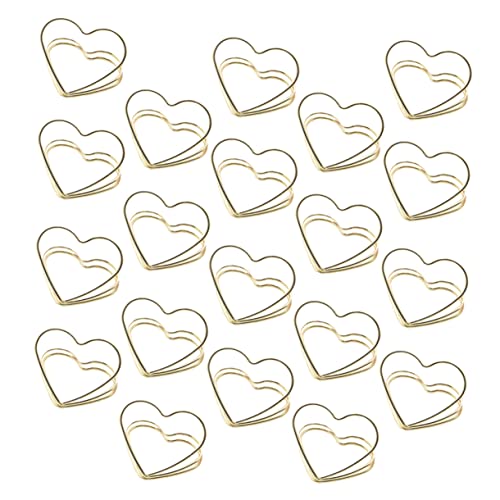 Homoyoyo 20 Stück Teiliges Set Metall Herz Memo Clips Gold Kreative Kartenhalter für Hochzeiten Partys und Zuhause Platzsparend und Vielseitig Einsetzbar von Homoyoyo