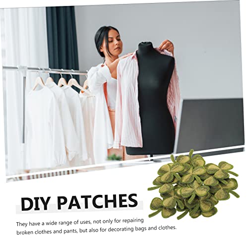 Homoyoyo 20 Stück Teiliges Shamrock Bügelapplikationen Kleine Grüne Klebepatches zum Aufbügeln Dekorative Stickereien für Kleidung Rucksäcke Hüte Langlebig Hautfreundlich DIY Reparatur und von Homoyoyo