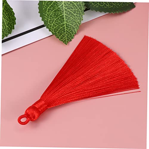 Homoyoyo 20 Stück Teiliges Tassel Rot Lange Gerade Quastenanhänger Eisglattem Material Leicht und Langlebig für DIY Schlüsselanhänger Ohrringe Armband Schmuck und Dekorative Anhänger von Homoyoyo
