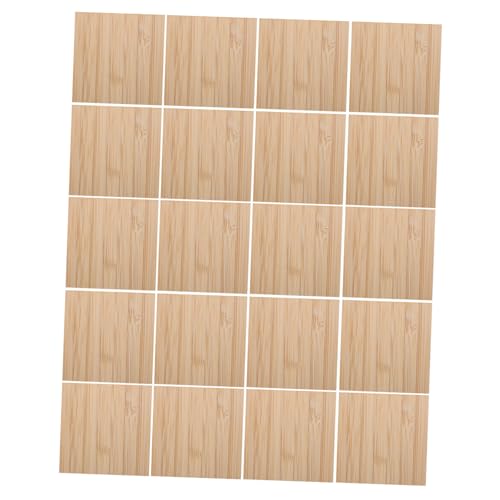 Homoyoyo 20 Stück Teiliges Unvollendete Quadratische Bambusstücke Doppelseitig Blank zum Bemalen Gravieren DIY Bastelmaterial für Geburtstagsgeschenk von Homoyoyo