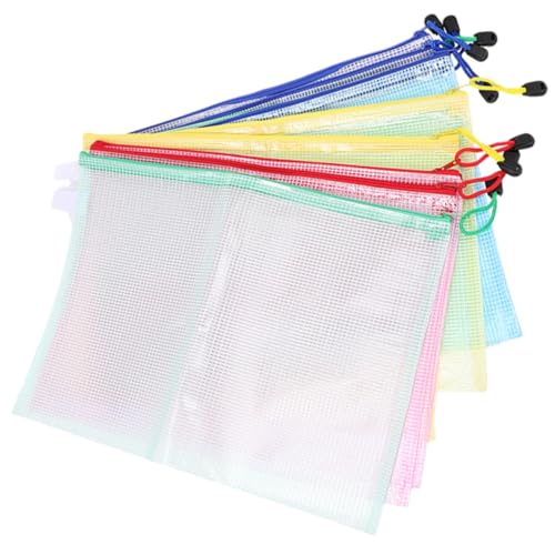 Homoyoyo 20 Stück Teiliges Wasserdichte Transparente PVC Dokumententaschen mit Reißverschluss Netzstoff Vielseitig Einsetzbar für Büro Schule Reise Aufbewahrung und Organisation von Homoyoyo
