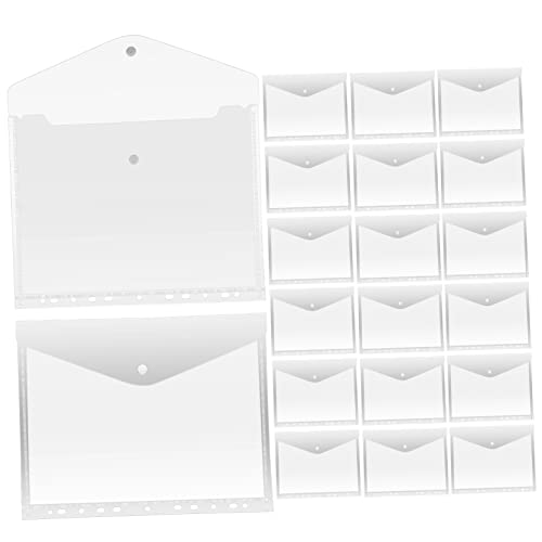 Homoyoyo 20 Stück Transparent Dokumententasche Reißverschluss Wasserfest für Büro und Schule mit Löchern Hohe Kapazität Homoyoyo 20 Stück Transparent Dokumententasche Reißverschluss Wasserfest für Büro und Schule mit Löchern Hohe Kapazität von Homoyoyo