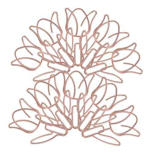 Homoyoyo 20 Stück Tulpenförmige Büroklammern aus Metall Roségold Dekorative Blumen Büroklammern für Erwachsene für Büro Schule und Kreative Projekte Homoyoyo 20 Stück Tulpenförmige Büroklammern aus Metall Roségold Dekorative Blumen Büroklammern für Erwachsene für Büro Schule und Kreative Projekte von Homoyoyo