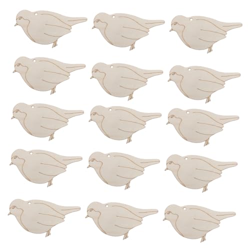 Homoyoyo 20 Stück Unbehandelte -ornamente, Leere Ausschnitte in Vogelform Zum Selbermachen, Zum Aufhängen, Leere Holzscheiben Für Scrapbooking Homoyoyo 20 Stück Unbehandelte -ornamente, Leere Ausschnitte in Vogelform Zum Selbermachen, Zum Aufhängen, Leere Holzscheiben Für Scrapbooking von Homoyoyo
