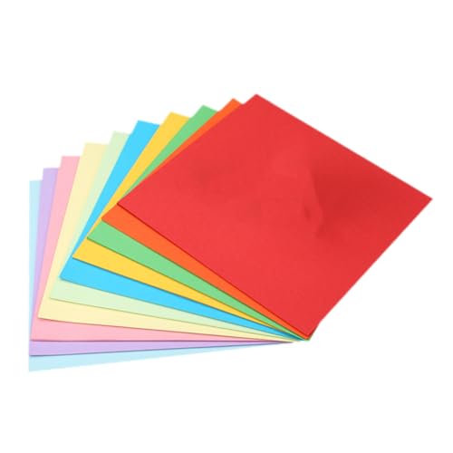 Homoyoyo 200 Blatt Doppelseitiges Origami Papier Farbiges Faltpapier Quadratisch Dickes Bastelpapier für DIY Handwerk Kindergarten Basteln von Homoyoyo