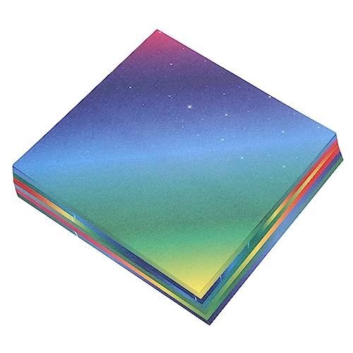 Homoyoyo 200 Blatt Doppelseitiges Origami Papier Farbverlauf für DIY Bastelprojekte Kinderfreundlich Leicht zu Falten Schneiden für Scrapbooking und Kreative Handarbeiten von Homoyoyo