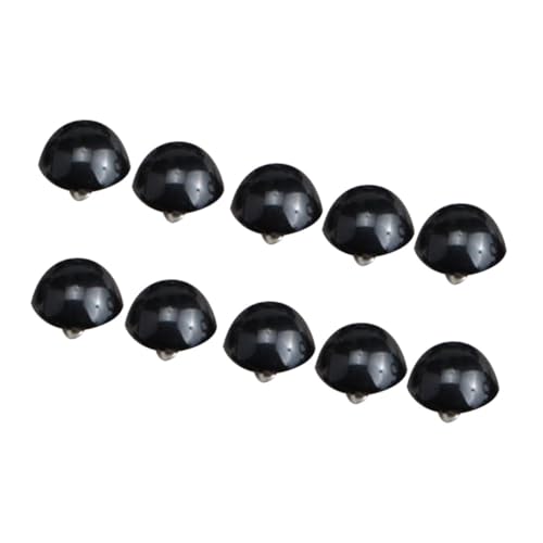 Homoyoyo 200 Stück Abs Pilzknöpfe mit Schwarz Glatte Oberfläche Halbrund DIY Nähzubehör für Puppen Kleidung Schmuck Vielseitig für Bastel und Scrapbooking Projekte von Homoyoyo