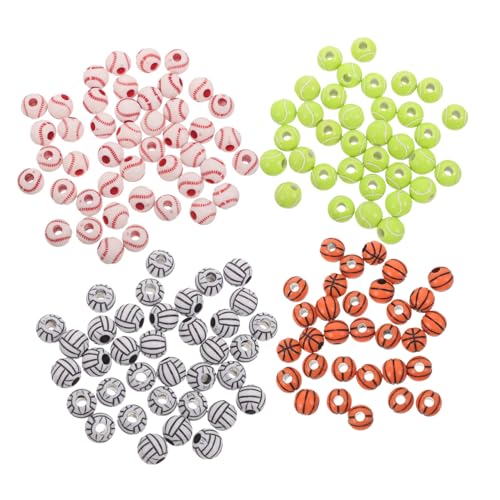 Homoyoyo 200 Stück Acryl Sportsball Perlen Robuste DIY Schmuck Zubehör Tennis Basketball Volleyball Softball Motive Praktische Spacer Perlen für Armbänder Bastelprojekte Homoyoyo 200 Stück Acryl Sportsball Perlen Robuste DIY Schmuck Zubehör Tennis Basketball Volleyball Softball Motive Praktische Spacer Perlen für Armbänder Bastelprojekte von Homoyoyo
