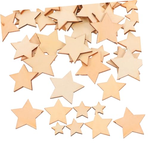 Homoyoyo 200 Stück DIY Holzsterne Holzscheiben Mix Unbehandelte Holzverzierungen für Basteln Hochzeit Geburtstag Tischdekoration von Homoyoyo