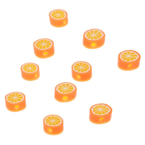 Homoyoyo 200 Stück DIY Polymer Clay Perlen Obstform Flach Langlebig Schmuck Spacer Beads für Armbänder Halsketten Basteln Zubehör von Homoyoyo