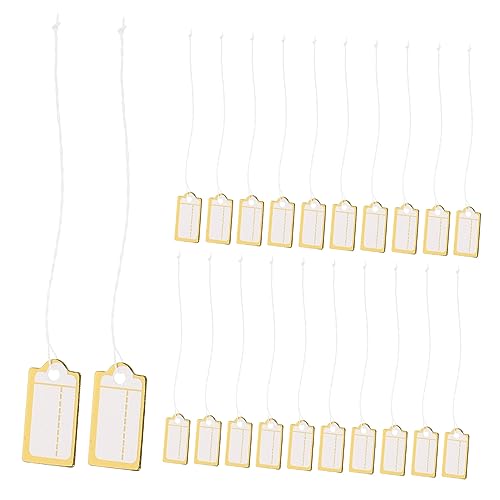 Homoyoyo 200 Stück Etiketten für Schmucketiketten hängend Mini schreibbar Schmuckpreisschilder Leere Anhänger für Schmuckpreise Aufkleber für Preisschilder Schmuck Tags Baumwollfaden Golden Homoyoyo 200 Stück Etiketten für Schmucketiketten hängend Mini schreibbar Schmuckpreisschilder Leere Anhänger für Schmuckpreise Aufkleber für Preisschilder Schmuck Tags Baumwollfaden Golden von Homoyoyo