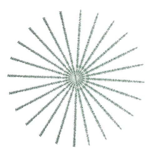 Homoyoyo 200 Stück Glitzer-Drehstab Chenille-Stick Stöcke glitzernde Chenille-Stiele funkeln Pfeifenreiniger Handwerk glitzernde Pfeifenreiniger Lametta Stiele Green von Homoyoyo