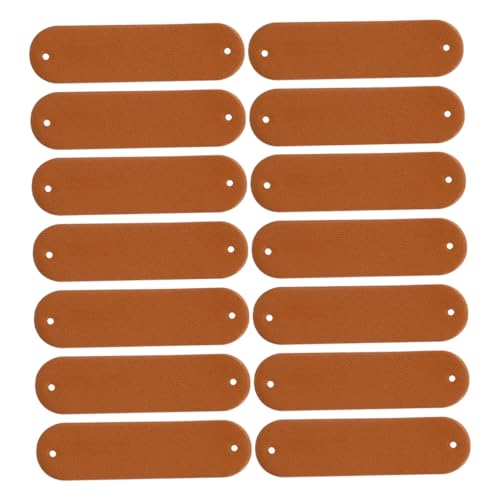 Homoyoyo 200 Stück Handgefertigte Synthetische Lederlabels zum Annähen Zwei Langlebige DIY Kleidungsetiketten für Jeans Schuhe Taschen Vielseitig für Bekleidungszubehör von Homoyoyo