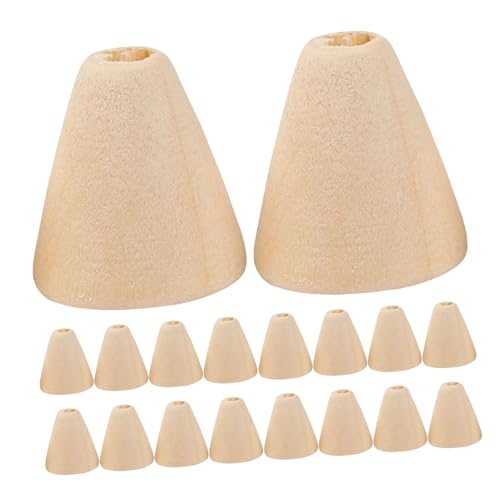 Homoyoyo 200 Stück Handperlenmaterial Schmuck Holz Makramee Perlen DIY Perlen Charms Holzschmuckperlen Bastelperlen Makramee Holzperlen Unlackierte Holz Abstandshalterperlen von Homoyoyo