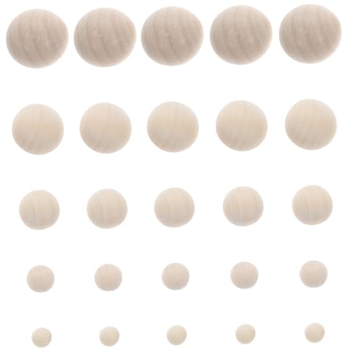 Homoyoyo 200 Stück Holzkugeln ohne Löcher Runde Bastel holzkugeln aus Robustem Holz für DIY Dekoration Malen und Schmuckherstellung von Homoyoyo