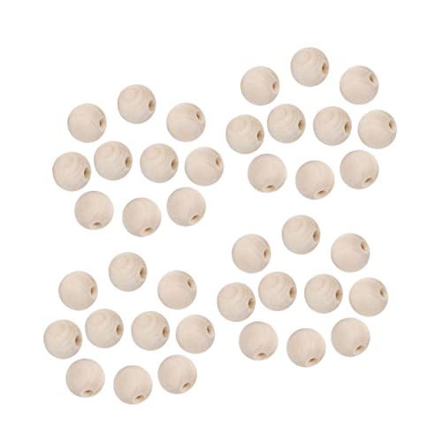 Homoyoyo 200 Stück Holzperlen Rundperlen Diy Bastel Schmuckzubehör für Armbänder und Anhänger Hellgelb Naturholz für Heimdekoration und Kreative Projekte von Homoyoyo