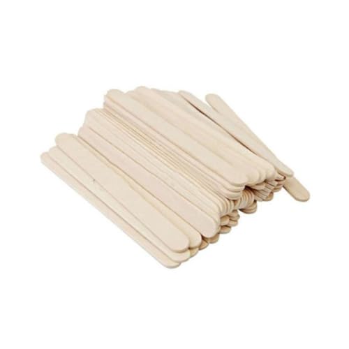 Homoyoyo 200 Stück Natürliche Holzstäbchen Glatte Eisstiele ohne Splitter für DIY Bastelprojekte Schul und Geburtstagsaktivitäten Sichere Holzspatel für Kreative Anwendungen von Homoyoyo