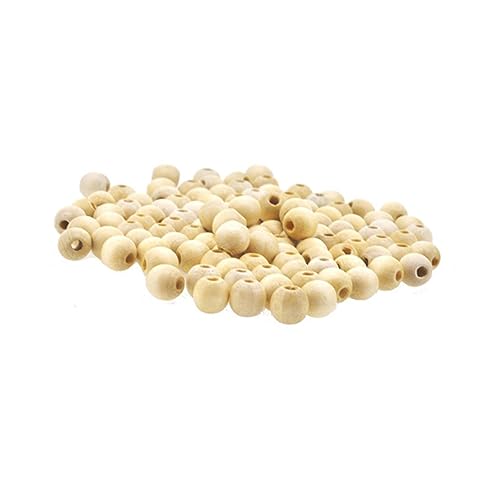 Homoyoyo 200 Stück Naturfarbene Holzperlen Rund DIY Schmuckperlen zum Auffädeln Bastelperlen für Armband Halskette Makramee Zubehör Homoyoyo 200 Stück Naturfarbene Holzperlen Rund DIY Schmuckperlen zum Auffädeln Bastelperlen für Armband Halskette Makramee Zubehör von Homoyoyo