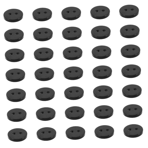 Homoyoyo 200 Stück Schwarze Runde Kunststoffknöpfe Flach zum Annähen Zweiloch Knopf Ersatz für Strickjacken Hemden DIY Nähen und Basteln Zubehör für Kleidung und Handarbeiten von Homoyoyo