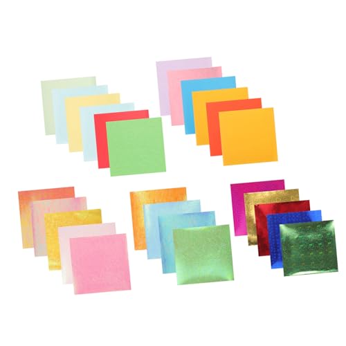 Homoyoyo 200 Stück Teiliges Buntes Origami Faltpapier Set Glänzend Prägung Vielseitiges DIY Bastelpapier für Scrapbooking Papierkunst und Kreative Handarbeiten zu Hause von Homoyoyo