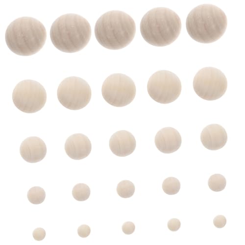 Homoyoyo 200 Stück Teiliges Holzperlen Löcher Runde Natur holzkugeln für DIY Bastelprojekte Bemalbar Vielseitig Einsetzbar für Handwerk und Dekoration von Homoyoyo
