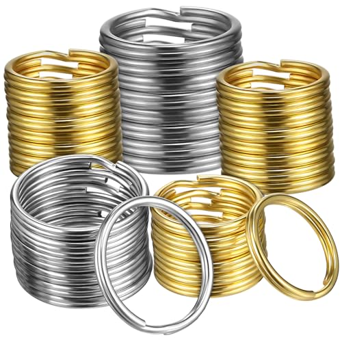 Homoyoyo 200 Stück Teiliges Schlüsselringe aus Edelstahl und Kupfer und Runde Schlüsselanhänger Ringe zum Organisieren von Schlüsseln und Basteln Vielseitige Metallringe für Homoyoyo 200 Stück Teiliges Schlüsselringe aus Edelstahl und Kupfer und Runde Schlüsselanhänger Ringe zum Organisieren von Schlüsseln und Basteln Vielseitige Metallringe für von Homoyoyo