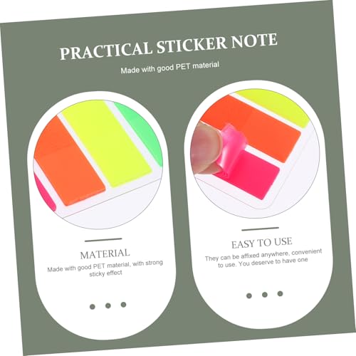 Homoyoyo 2000 Blatt Teilig Selbstklebende Praktische Buchmarker Haftnotizen für Schule Büro Haushalt Ablösbar Beschriftbar Vielseitige Haushaltsseitenmarker für Effizientes Lernen und von Homoyoyo