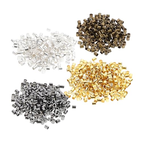 Homoyoyo 2000 Stück Diy Schmuckzubehör für Sicherung von Schnüren Armbändern Widerstandsfähige Kupferperlen und Antik von Homoyoyo
