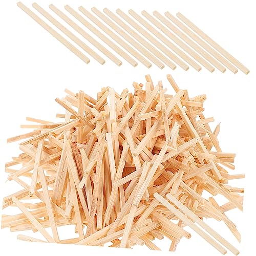 Homoyoyo 2000 Stück Holz Bastelstäbchen Unbehandelte Holzstäbe für DIY Projekte Geeignet für Kerzenherstellung und Kreative Bastelarbeiten Boxen À von Homoyoyo