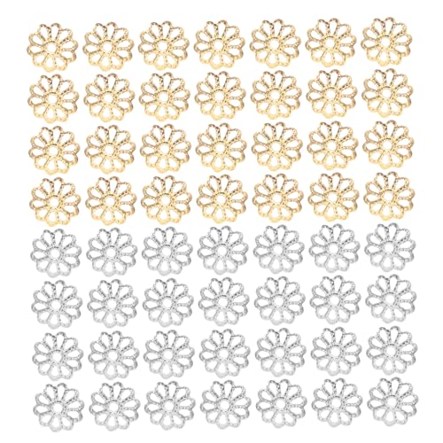 Homoyoyo 2000 Stück Schneeflocken Metall Perlenkappen mit Hohldesign Leichte Spacer Beads für Diy Schmuckherstellung Armbänder Ohrringe Halsketten Praktische Schmuckzubehör von Homoyoyo