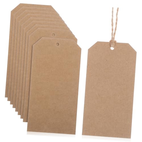 Homoyoyo 200Stücke Leere Anhängeretiketten Aus Kraftpapier Mit Juteschnur Draht Tags Für Kleidung Versandetiketten Inventaretiketten Blanko Papieretiketten von Homoyoyo