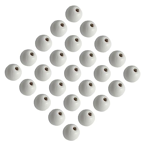 Homoyoyo 200Stücke Weiße Holzperlen DIY Schmuckherstellung Zubehör Robuste und Umweltfreundliche Perlen für Armbänder Bastelprojekte und Ideen von Homoyoyo