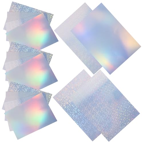 Homoyoyo 20Blätter Wasserfestes Selbstklebendes Druckpapier Blanko Für Laserdrucker Glitzer Sterne Hologramm Bedruckbare Homoyoyo 20Blätter Wasserfestes Selbstklebendes Druckpapier Blanko Für Laserdrucker Glitzer Sterne Hologramm Bedruckbare von Homoyoyo