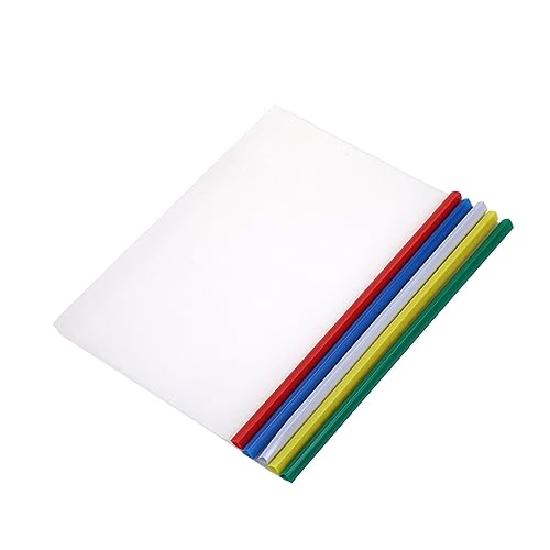 Homoyoyo 20Stücke Aktenordner mit Schiebeleiste Transparente Datei Organizer für Büro und Schule Stabiler Halter für Dokumente Zufällige von Homoyoyo
