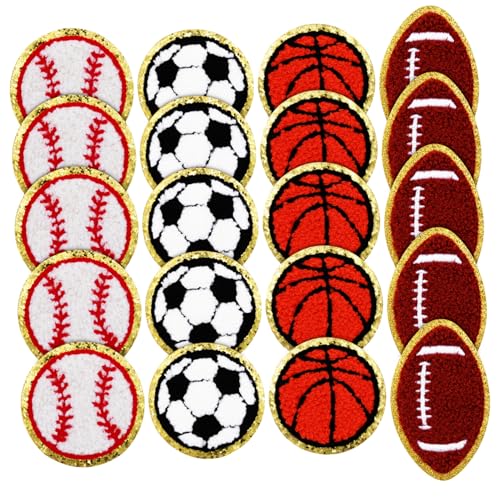 Homoyoyo 20Stücke Aufbügler Patches Für Basketball Fußball Baseball Und Rugby Jeans Patches Zur Reparatur Kreativen DIY Für Kleidung Und Accessoires von Homoyoyo
