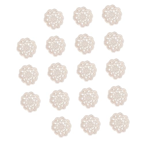 Homoyoyo 20Stücke Handgehäkelte Baumwollblumen Applikationen DIY Zubehör für Näh und Bastelprojekte als Flicken oder Dekoration für Kleidung und Accessoires von Homoyoyo