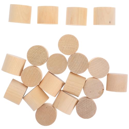 Homoyoyo 20Stücke Holz Zylinderblöcke Unfertige Holzklötze für DIY Bastelprojekte Birkenholz für Dekoration und Handwerk von Homoyoyo