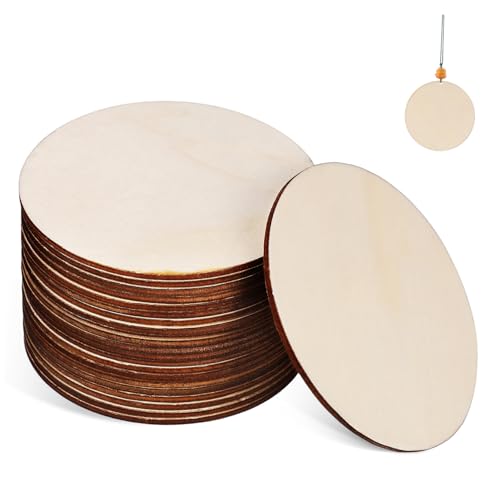 Homoyoyo 20Stücke Holzscheiben Runde Holzuntersetzer Robustem Naturholz Holzornamente für DIY Bastelprojekte Dekoration und Anwendungen Homoyoyo 20Stücke Holzscheiben Runde Holzuntersetzer Robustem Naturholz Holzornamente für DIY Bastelprojekte Dekoration und Anwendungen von Homoyoyo