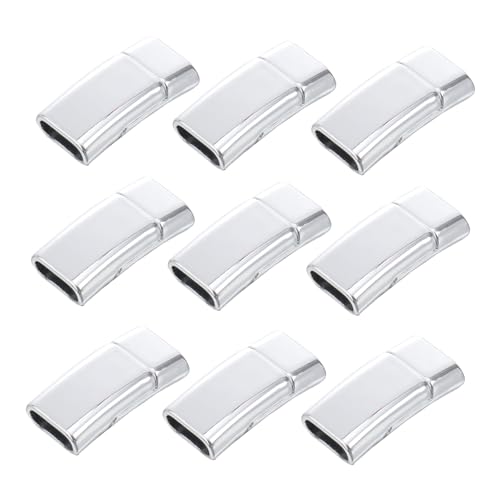 Homoyoyo 20Stücke Magnetverschlüsse Silber für Schmuckherstellung Armbandverbinder und Schnallen für Lederarmbänder und Geflochtene Einfache Handhabung Stark Homoyoyo 20Stücke Magnetverschlüsse Silber für Schmuckherstellung Armbandverbinder und Schnallen für Lederarmbänder und Geflochtene Einfache Handhabung Stark von Homoyoyo