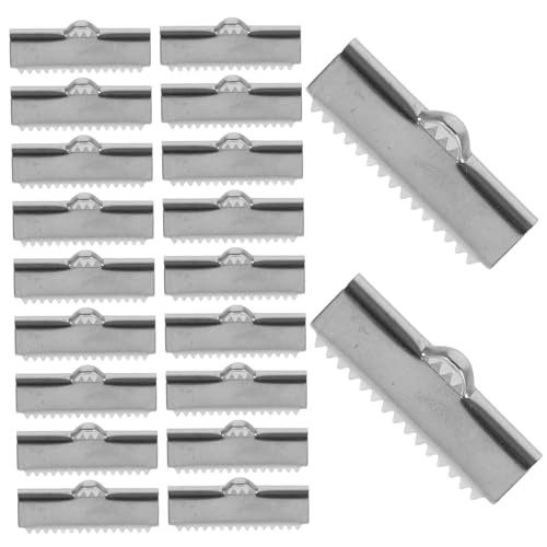 Homoyoyo 20Stücke Metall Lederschnurklemmen Für Schmuckzubehör Bandverschlüsse Für Lederbänder Und Bänder Silberfarbene Klemmen Für Bastelprojekte Homoyoyo 20Stücke Metall Lederschnurklemmen Für Schmuckzubehör Bandverschlüsse Für Lederbänder Und Bänder Silberfarbene Klemmen Für Bastelprojekte von Homoyoyo