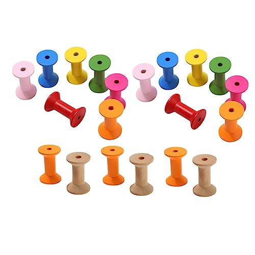 Homoyoyo 20Stücke Unfertige Holzspulen Für DIY Handwerk Hochwertige Fadenspulen Holz Für Bastelprojekte Und Modellbau Langlebig Und von Homoyoyo