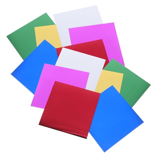 Homoyoyo 224 Blatt Aluminiumfolie Bastelpapier Farbiges Spiegelndes Metallic-karton Papier mit Vielseitig Einsetzbar für Scrapbooking Kartenherstellung Origami DIY Kreativprojekte von Homoyoyo