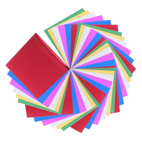Homoyoyo 224 Blatt Metallic Karton Origami Papier Farbiges Spiegelndes Aluminium-folienpapier Reißfest Vielseitig für Scrapbooking Diy-karten Bastelprojekte von Homoyoyo