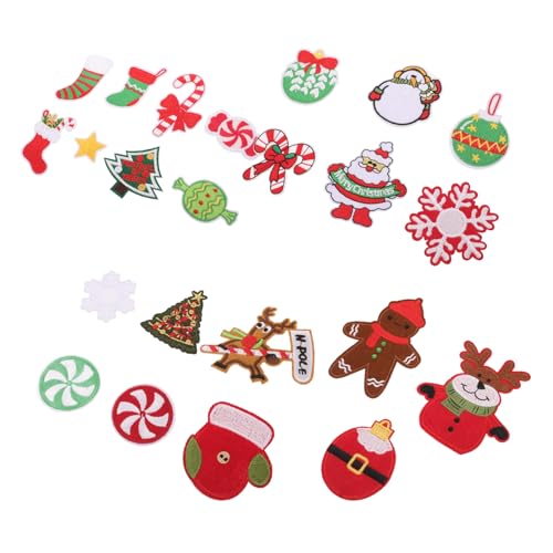 Homoyoyo 23 Stück Teiliges Weihnachts Patch Gestickte Applikationen mit Weihnachtsmann Christbaum Schneemann Vielseitig zum Aufbügeln Kleidung Rucksäcke Hüte Kissen Festlicher DIY Schmuck Homoyoyo 23 Stück Teiliges Weihnachts Patch Gestickte Applikationen mit Weihnachtsmann Christbaum Schneemann Vielseitig zum Aufbügeln Kleidung Rucksäcke Hüte Kissen Festlicher DIY Schmuck von Homoyoyo