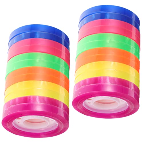 Homoyoyo 24 Rollen Bunte Transparente Klebebänder für DIY Papierbänder Breit für Bastelprojekte Scrapbooking und von Homoyoyo
