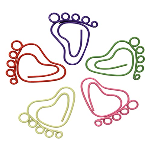 Homoyoyo 24 Stück Fußförmige Büroklammern Kreative Papierclips für Party Büro und Schule Dekorativ und Stabil für Fotos und Notizen Zufällige Farben Zufällige Farbe Zufällige Farbe von Homoyoyo