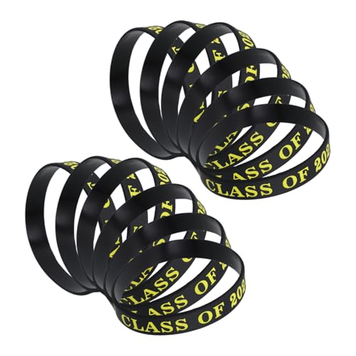 Homoyoyo 24 Stück Graduierungsarmband Erste Festival-armband Motivierend Hoch Student Thema Gegenwärtig Junge Klasse Von 2025 Senior Rosa Personifizieren Zubehör-armband Kieselgel Schwarz Homoyoyo 24 Stück Graduierungsarmband Erste Festival-armband Motivierend Hoch Student Thema Gegenwärtig Junge Klasse Von 2025 Senior Rosa Personifizieren Zubehör-armband Kieselgel Schwarz von Homoyoyo