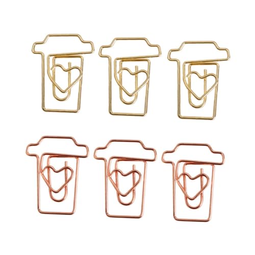 Homoyoyo 24 Stück Kreative Kaffee tassen Büroklammern in Boxen aus Robustem Metall Süße Notiz Lesezeichen clips in Gold und Roségold für Büro und Schule Homoyoyo 24 Stück Kreative Kaffee tassen Büroklammern in Boxen aus Robustem Metall Süße Notiz Lesezeichen clips in Gold und Roségold für Büro und Schule von Homoyoyo