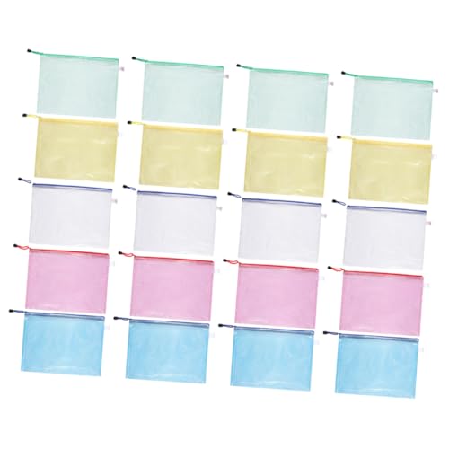 Homoyoyo 24 Stück Teiliges Dokumententaschen mit Reißverschluss Atmungsaktive Mesh Organizer Beutel in Farben Große Kapazität für Schule Büro Reisen für Schüler und Büromaterialien Homoyoyo 24 Stück Teiliges Dokumententaschen mit Reißverschluss Atmungsaktive Mesh Organizer Beutel in Farben Große Kapazität für Schule Büro Reisen für Schüler und Büromaterialien von Homoyoyo